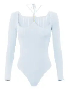 Ребристый боди Elisabetta Franchi, белый