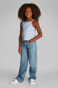 Детский хлопковый топ Calvin Klein Jeans, синий