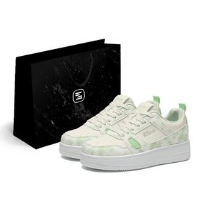 ZHR Женские скейтерские кеды низкие бежево-зеленые, цвет Beige Green[Shopping Bag]