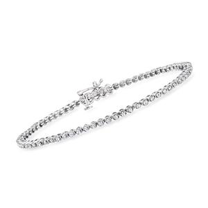 Теннисный браслет RS Pure by Ross-Simons Diamond из стерлингового серебра Rs Pure, 7 In