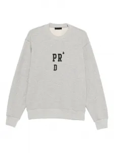 Толстовка с вышитым логотипом Prada, серый