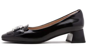 Босоножки на платформе с блок-каблуком 4 см женские черные Satchi