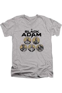 Футболка/футболка Black Adam Black Adam Contrast Group с коротким рукавом и V-образным вырезом для взрослых из хлопка премиум-класса Gildan