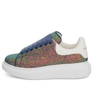 Кроссовки oversized sneaker glitter 'petrol blue' Alexander Mcqueen, синий