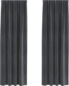 Плотные шторы , 2 шт., светло-серые, 140 x 225 см, бархатные vidaXL