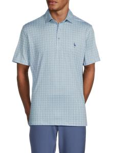 Рубашка-поло с геометрическим принтом для спортивной одежды TailorByrd, цвет Seafoam