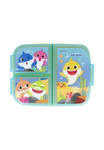 Детский ланч-бокс Baby shark с 3 отделениями и ярким дизайном Cofi, синий 6,7x16,5x19,5 см