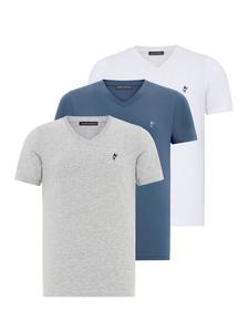 Классическая футболка Jacey Quinn Shirt, цвет blue/grey/white