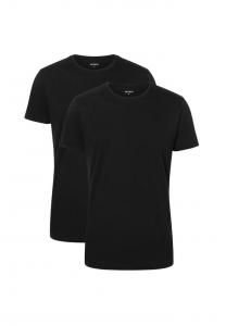Футболка 2-упаковка - комфорт bci хлопок круглый вырез хлопок Camano, черный