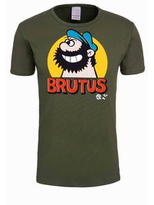 Футболка Brutus оливкового цвета Logoshirt