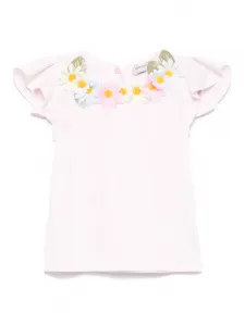 Футболка с аппликацией Monnalisa, розовый