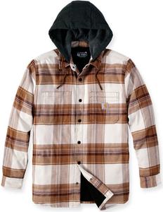 Рубашка Carhartt Rugged Flex Flannel Hooded Shirt, светло-коричневый