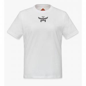 Футболка с принтом логотипа из органического хлопка MCM, белый