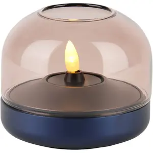 Фонарь для свечи Dekolicht Glow 08 из качественного алюминия, дизайнерский подсвечник Kooduu, темно-синий