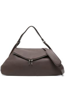 Кожаная сумка-тоут Amina Muaddi, коричневый