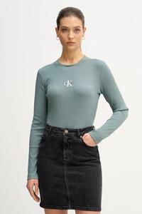 Лонгслив Calvin Klein Jeans, зеленый