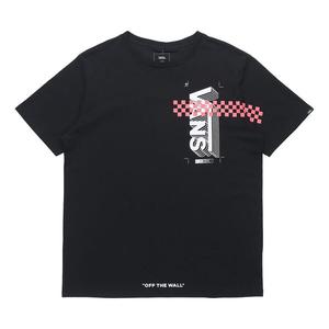 Футболка men's logo printing round neck short sleeve black Vans, черный