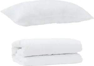Комплект постельного белья с подушками, 2 шт., белая микрофибра vidaXL