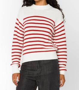 Марго Свитер с длинными рукавами в красную полоску Velvet Heart