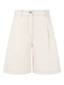 Джинсовые шорты со складками Tomboy, белый
