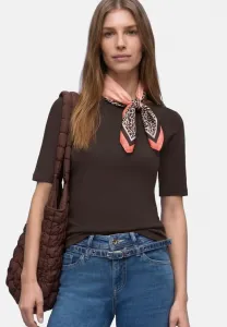 Футболка с принтом mit knopfdetail Street One, Braun