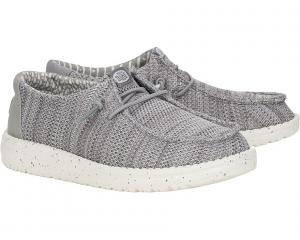 Лоферы Hey Dude Kids Wally Stretch Sox, серый