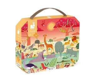 Янод, пазл, в чемодане Animal Reserve, 54 шт. Janod