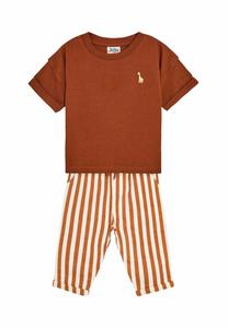 Футболка с принтом STRIPE JOGGERS SET 2 PIECE JoJo Maman Bébé, коричневый