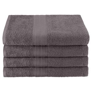 Улучшенный экологически чистый хлопковый современный впитывающий набор банных полотенец из 4 предметов Superior, цвет Graphite