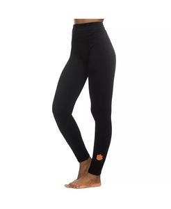 Черные женские флисовые леггинсы Clemson Tigers Zoozatz, черный