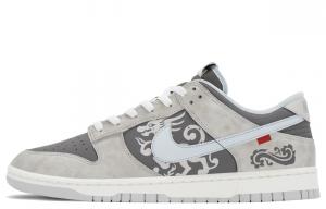 Dunk Chinese Style, Western War God износостойкие низкие скейтерские кроссовки мужские черный серый белый Nike, черный серый белый