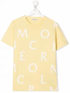 Футболка с логотипом Moncler Enfant, желтый