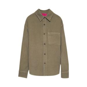 Рубашка The Elder Statesman Early Dawn Overshirt, New Olive
