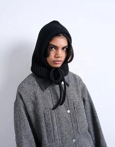 Ребристая балаклава Topshop Hero черного цвета