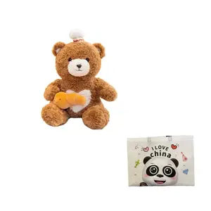 Милый шарф медведь, плюшевые куклы плюшевый мишка с рожками быка, высота 30см/40см Bitter purchase