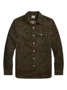 Рубашка с узором пейсли Ralph Lauren RRL, коричневый