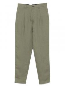 Canali льняные брюки, зеленый