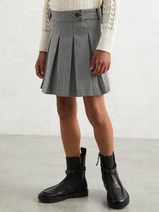 Детская клетчатая мини-юбка Molly Reiss, Black/White