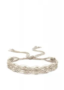 LASCANA Поясной ремень с ракушками, пояс для украшений, пояс для платья и комбинезона, пояс для живота, цвет Natur-Naturweiß