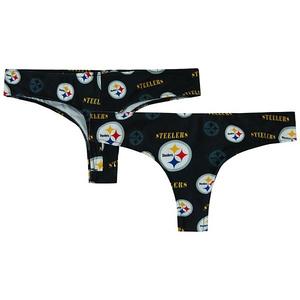 Женский thong concepts sport black pittsburgh steelers mosaic all over print Unbranded