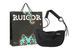 Сумка-пельмень из ткани, плечевая сумка, кросс-бади среднего размера унисекс RUIGOR, экрю