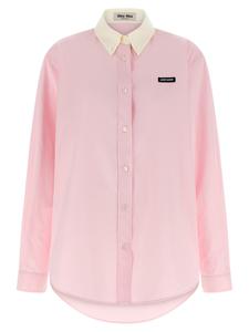 Рубашка на пуговицах MIU MIU, розовый
