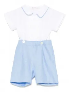 Льняной комплект из рубашки и шортов Mariella Ferrari, синий