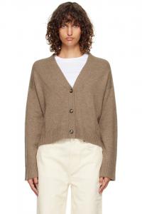 Loulou De Saison Кардиган Taupe kaia lds с ребристым вырезом