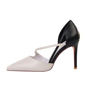 QITUMAUL Серые женские туфли на тонком каблуке высотой 9,5 см, цвет Gray[Heel Height 9.5cm]