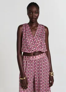 Блузка без рукавов с перекрестными лямками Calliope, Var Rosa