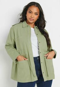 Джинсовая куртка UTILITY STYLE Yours Clothing, светло-зеленый