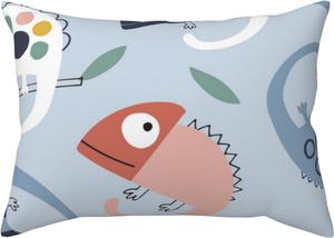 Pevtufa Подушка Cute Chameleons On Blue Print с застежкой конверт Cute Chameleons on Blue