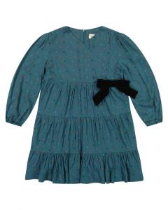 Платье Teela NYC в горошек с запахом, синий