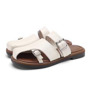 Нескользящие, износостойкие, тихие, закрытые сандалии для женщин FOXER, Beige